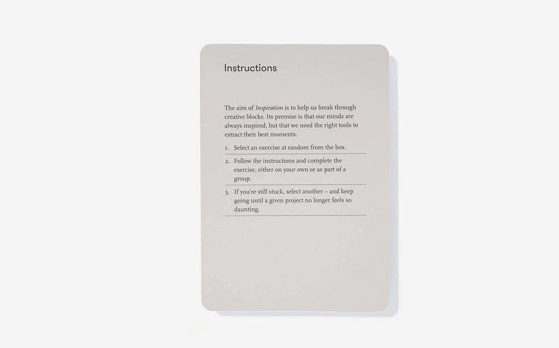 Inspiration Creative Thinking Card Game