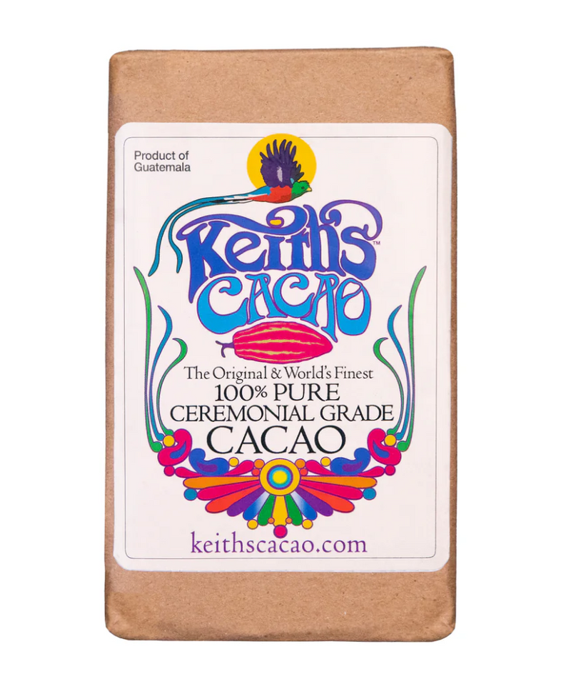 Keith's Cacao 100% Pure Ceremonial Grade Cacao - 6oz/170g bar