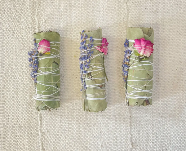 Small Lavender and Pink Rose Eucalyptus Bundle