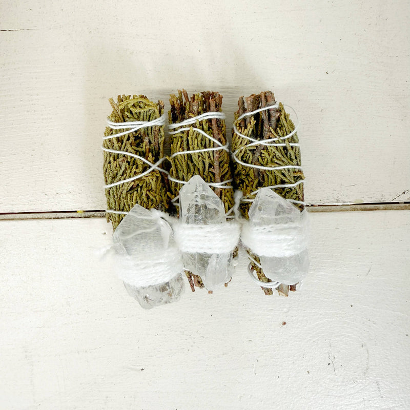 Juniper and Clear Quartz Bundle