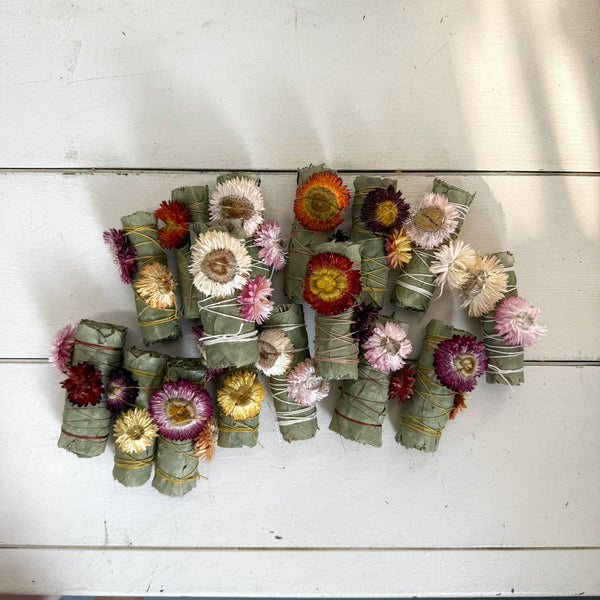 Strawflower Small Eucalyptus Bundle
